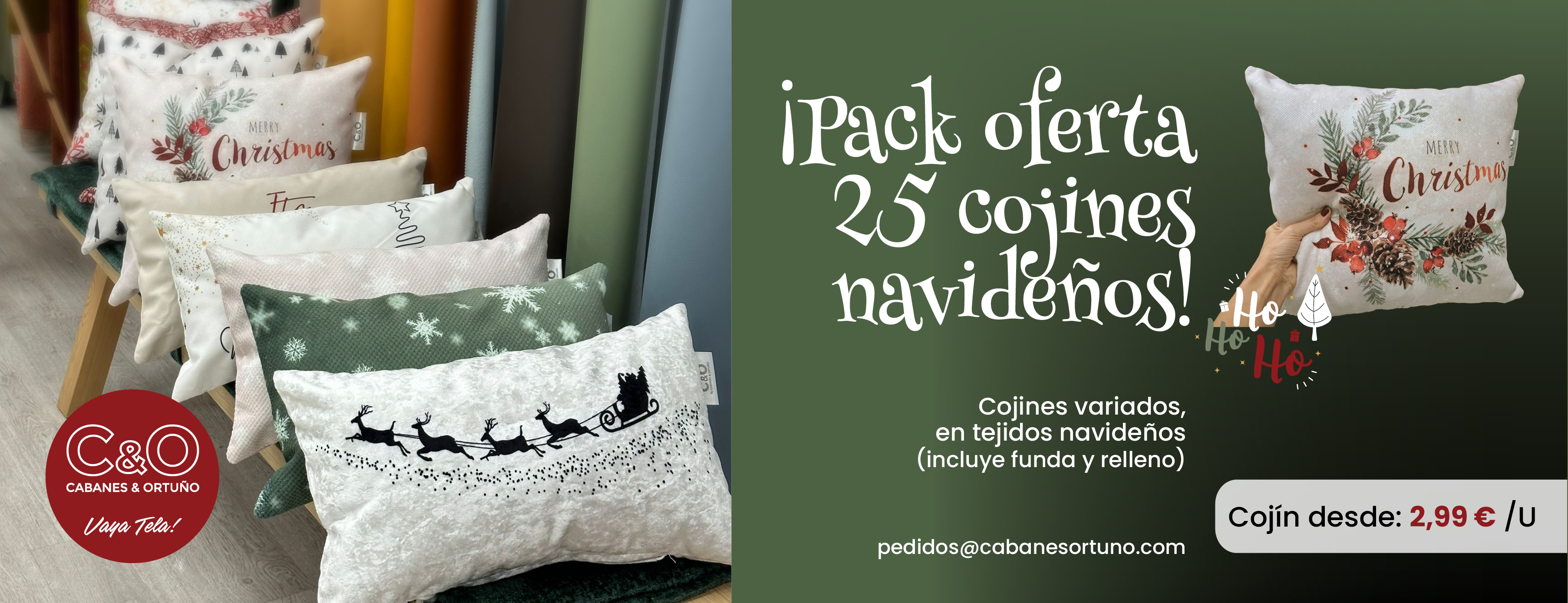 PACK COJINES NAVIDAD